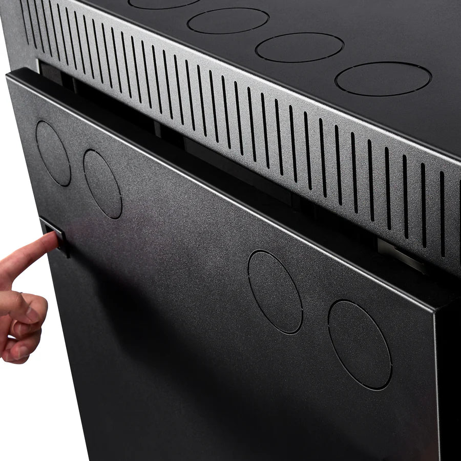 Battery Server Rack for ALPHA 5 PRO | 6-Slot Enclosed Battery Cabinet | Includes Wheels & 600A Bus Bar Covers | Pre-assembled