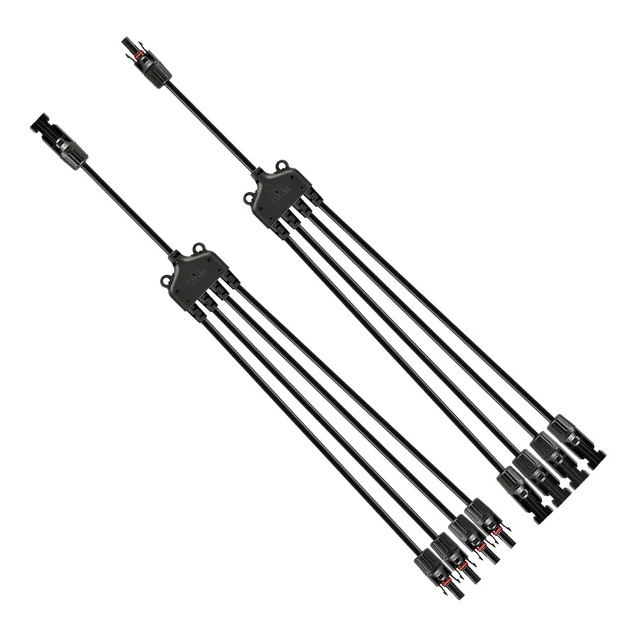 Y Branch Parallel Adapters 4-to-1 | 4-to-1 Weatherproof Parallel Adapters for Solar Panels | Easy to Install