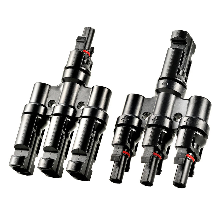 Y Branch Parallel Connectors 3-to-1 | 3-to-1 Weatherproof Parallel Connectors for Solar Panels | Easy Install
