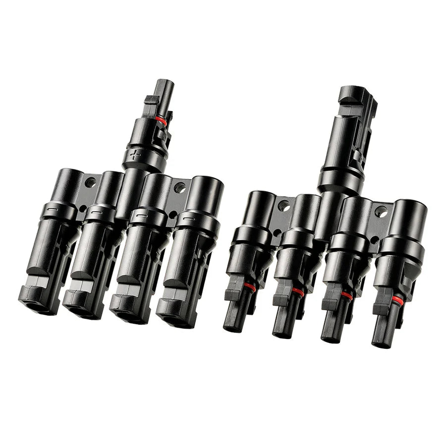 Y Branch Parallel Connectors 4-to-1 | 4-to-1 Weatherproof Parallel Connectors for Solar Panels | Easy Install