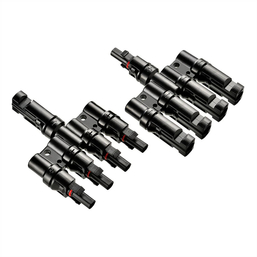 Y Branch Parallel Connectors 4-to-1 | 4-to-1 Weatherproof Parallel Connectors for Solar Panels | Easy Install