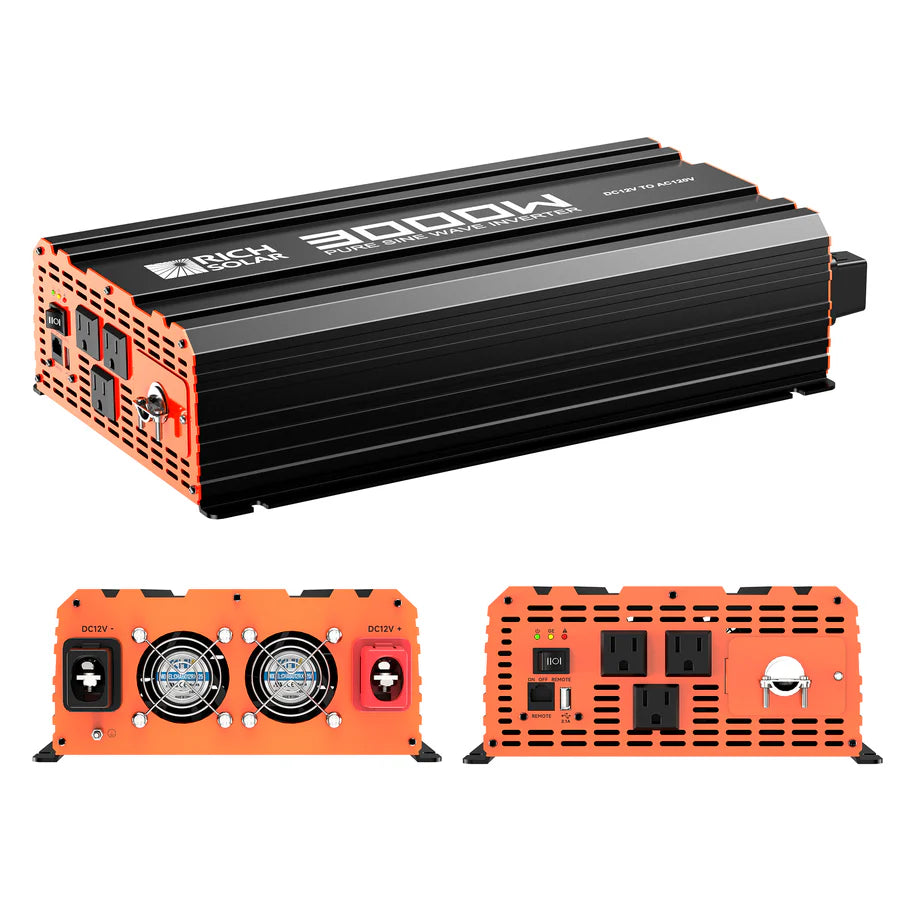 NOVA PURE 3K | 3000 Watt (3kW) 12 Volt Industrial Pure Sine Wave Inverter