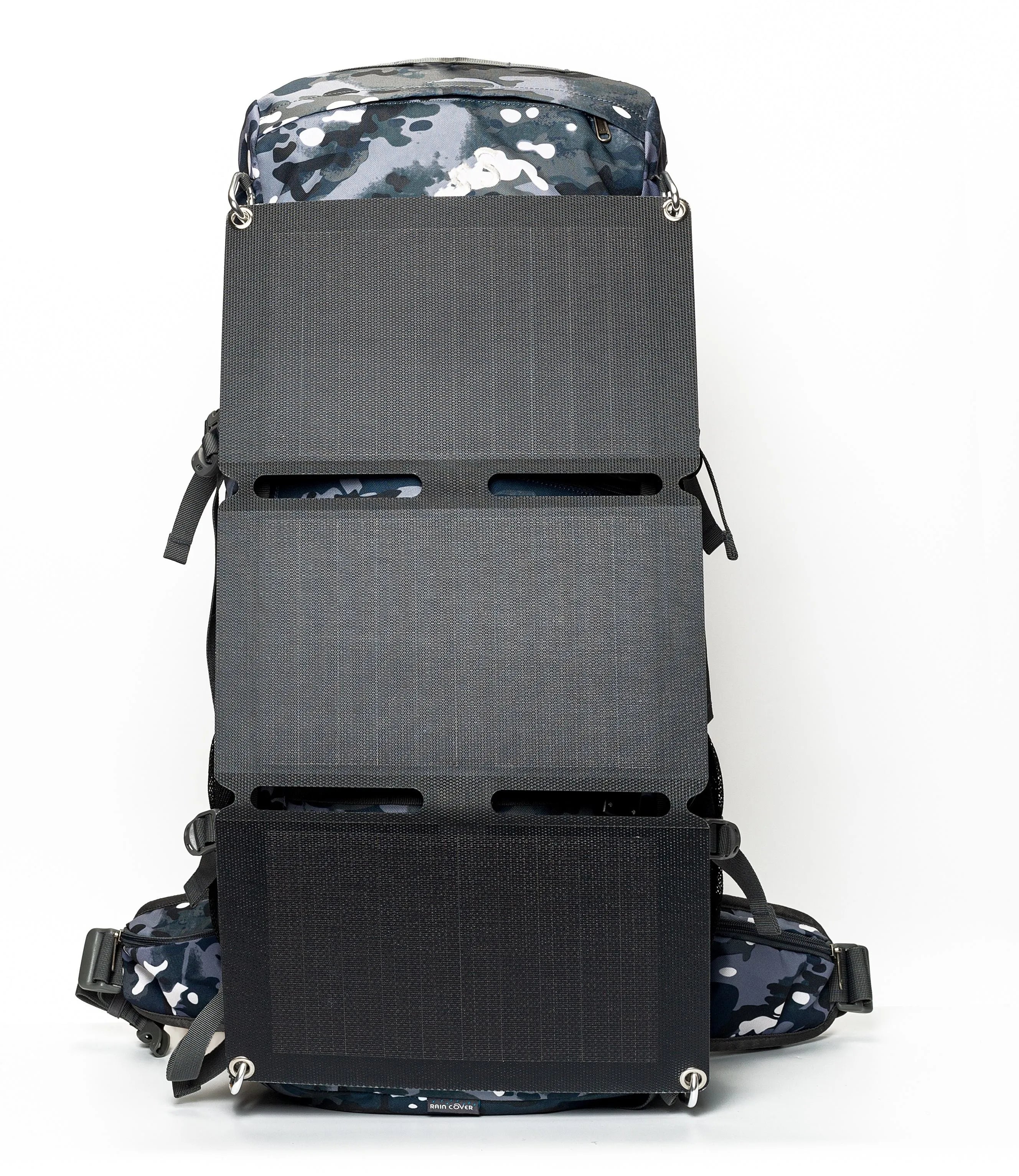 New popular hiking backpack 50l with solar panel outdoor waterproof travel mountaineering bag charger bag