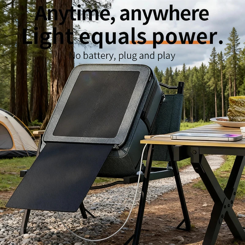 APH-S12 Outdoor Emergency Solar 30W 35L Waterproof Charging Backpack Portable Power Supply for Hiking and Travel