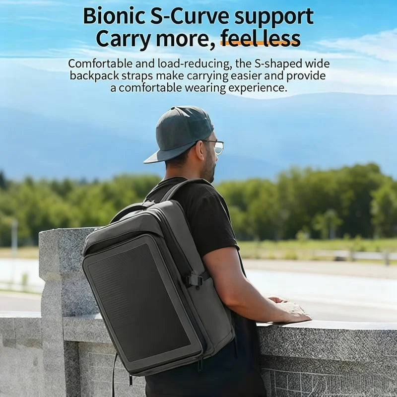 APH-S12 Outdoor Emergency Solar 30W 35L Waterproof Charging Backpack Portable Power Supply for Hiking and Travel