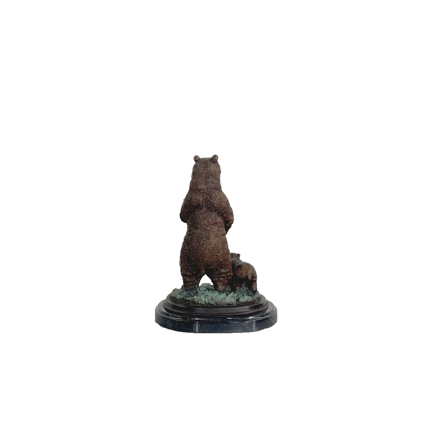 Standing Bear & Cub Table-top Bronze Statue