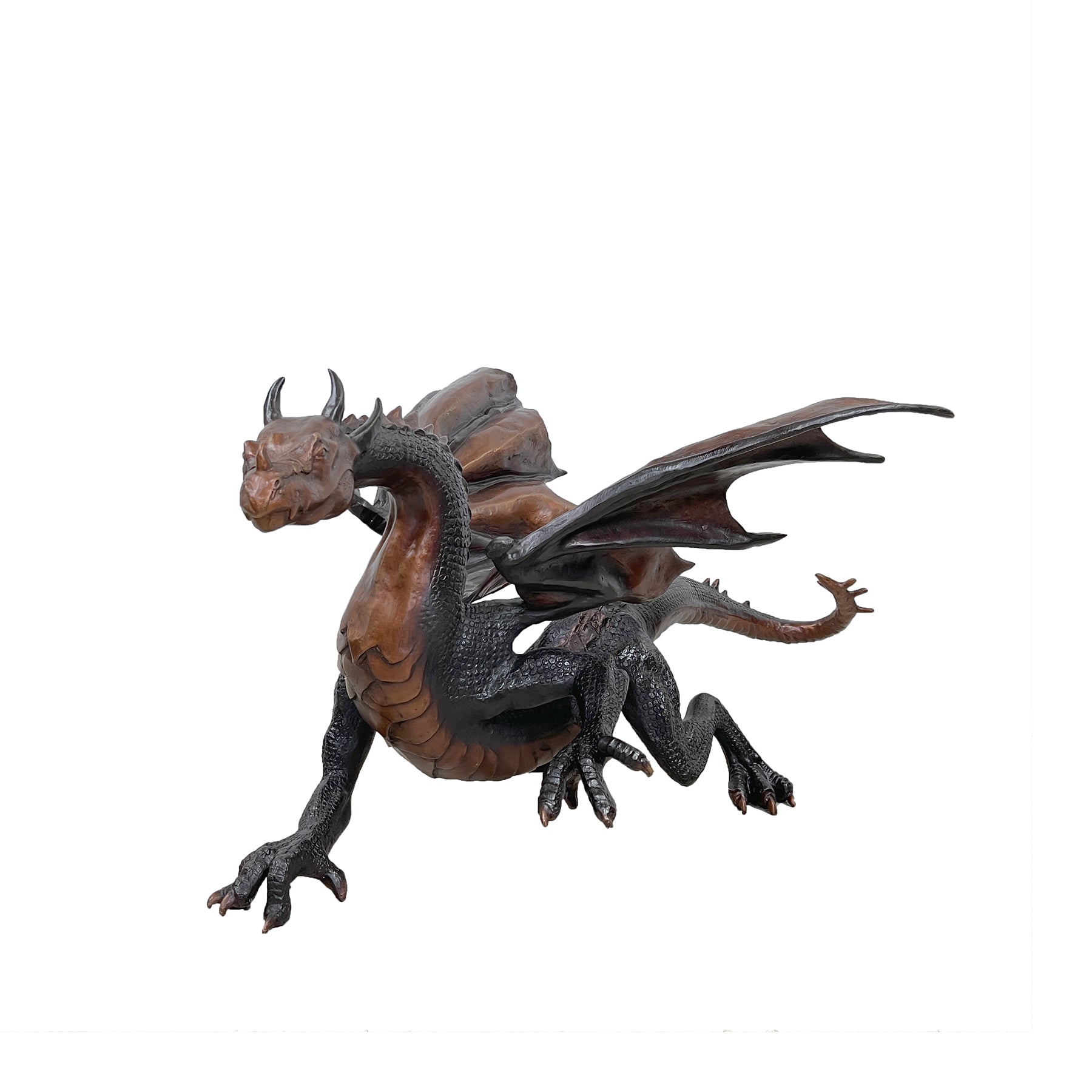Walking Dragon Table-Top Bronze Statue