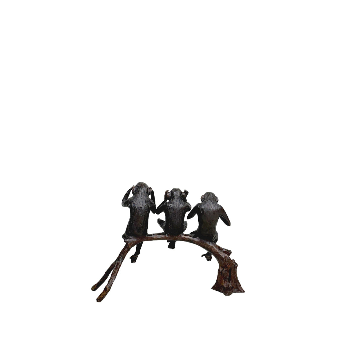 Three Monkey Table Three Wise Monkeys Table-top Bronze Statue