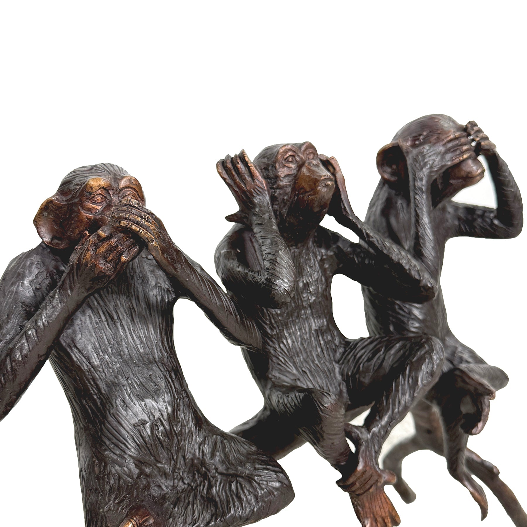Three Wise Monkeys Table-top Bronze Statue
