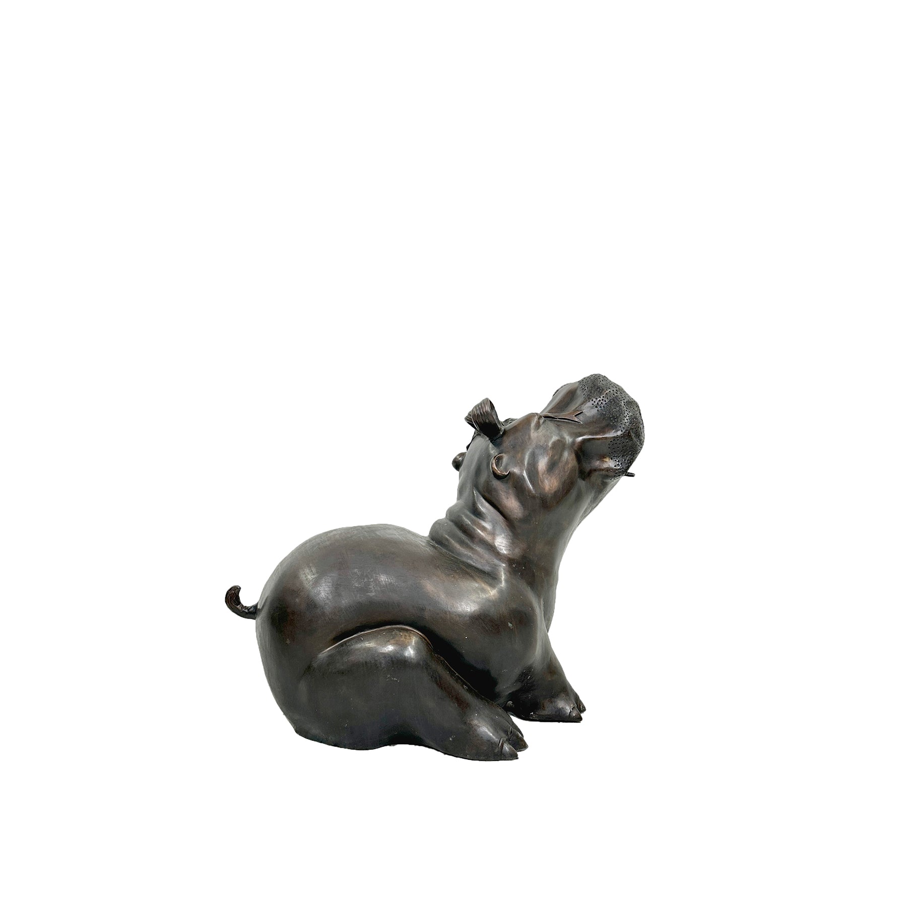 Bronze 'Princess Bella' Hippopotamus Fountain Sculpture