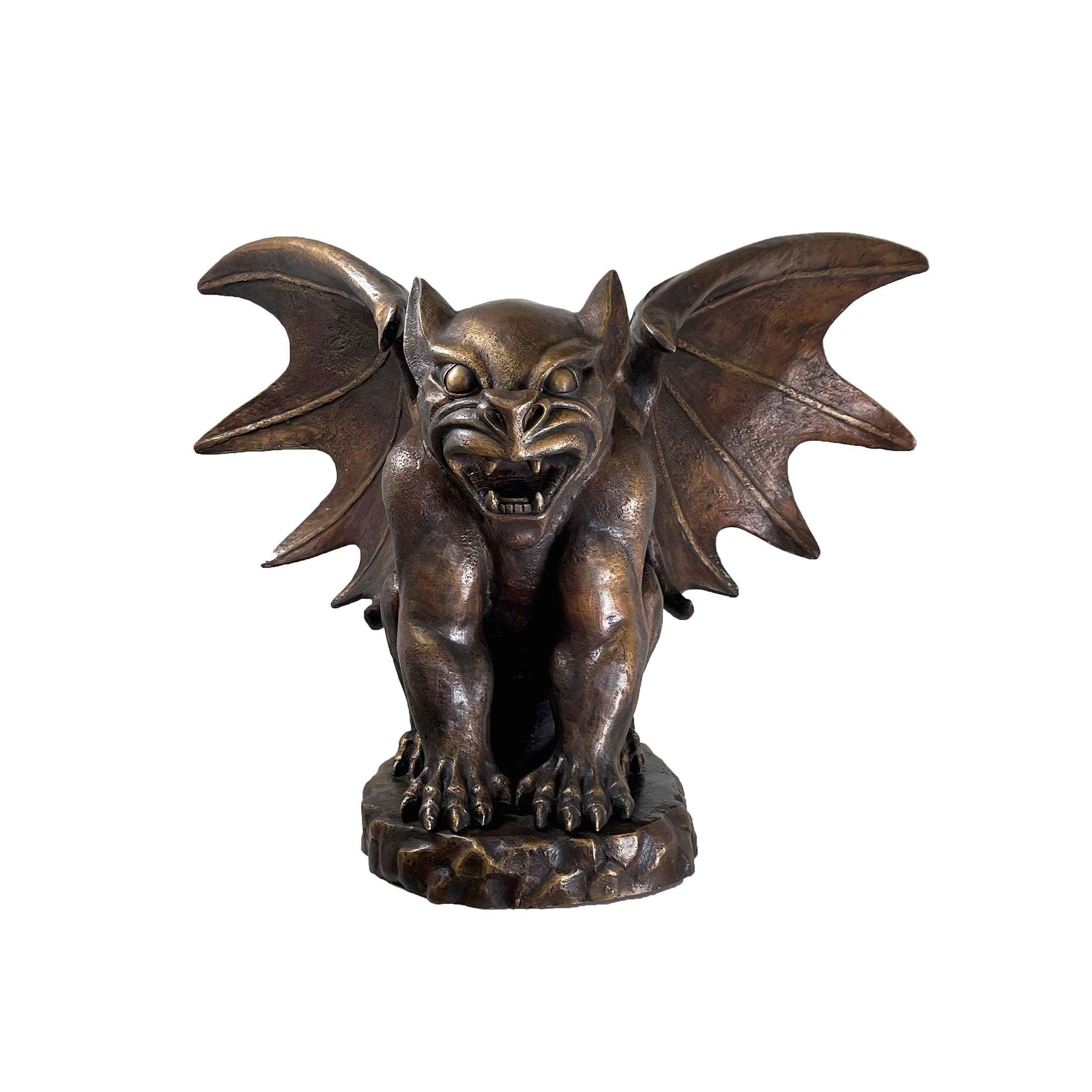 Gargoyle Bronze Statue - Gothic Tabletop Sculpture