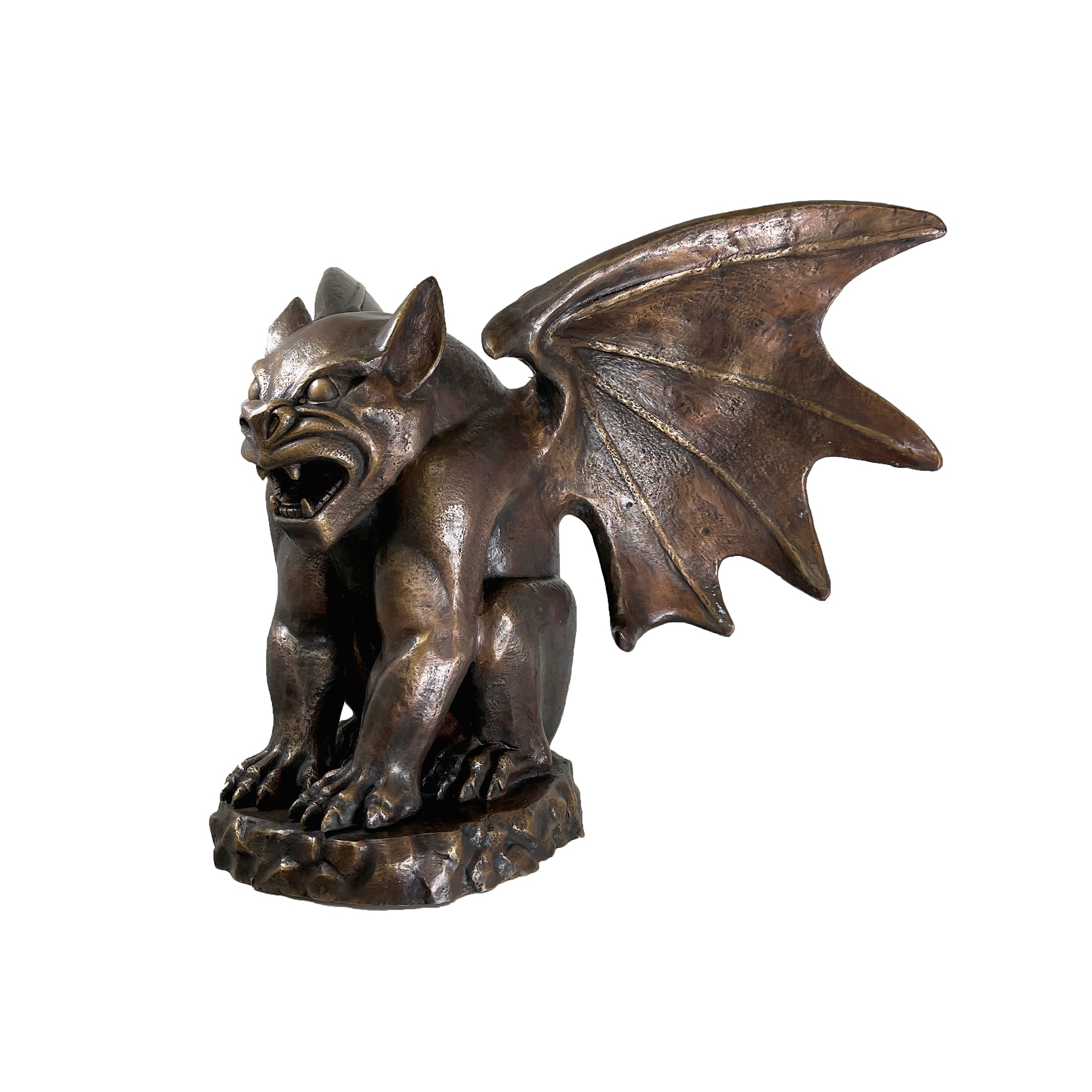 Gargoyle Bronze Statue - Gothic Tabletop Sculpture