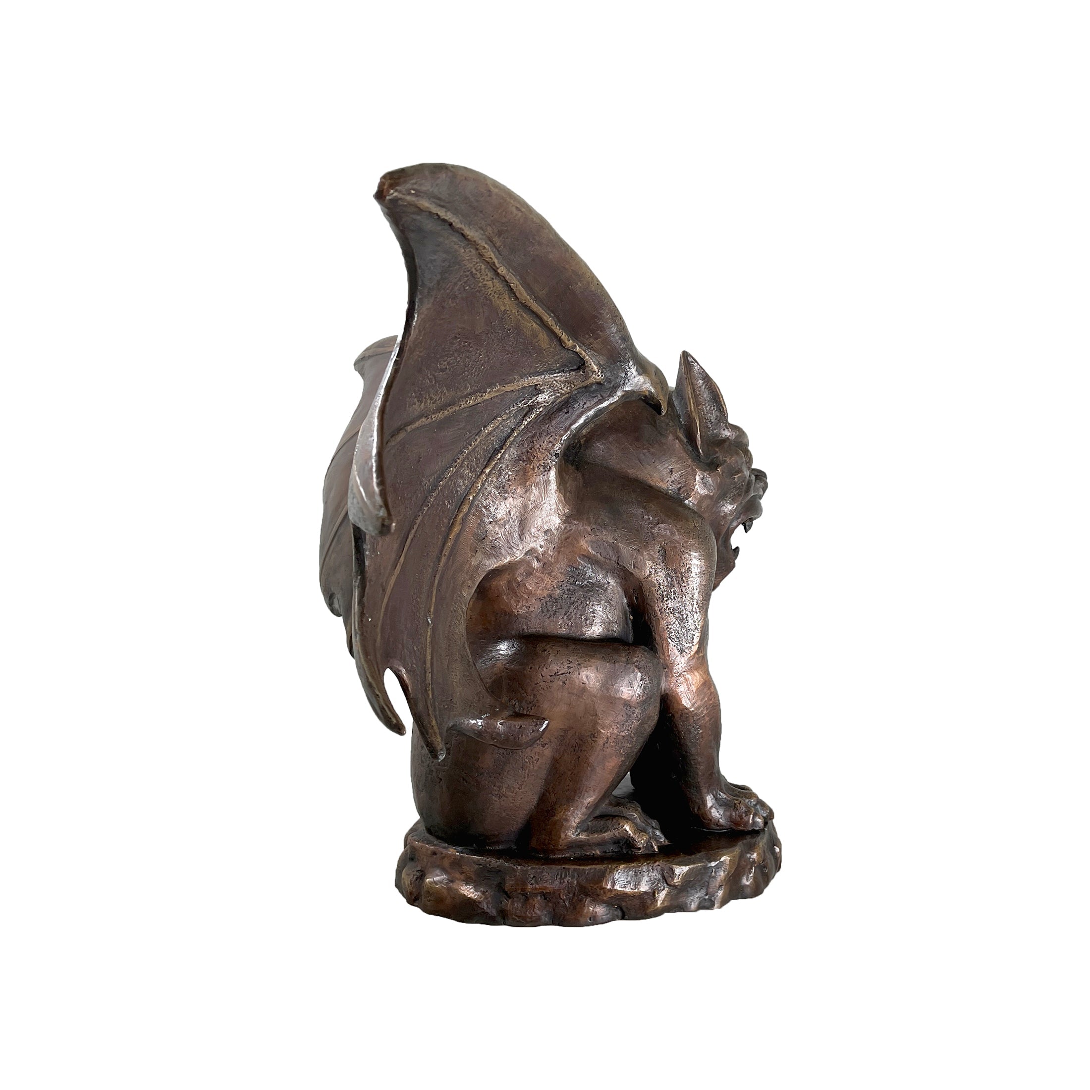 Gargoyle Bronze Statue - Gothic Tabletop Sculpture