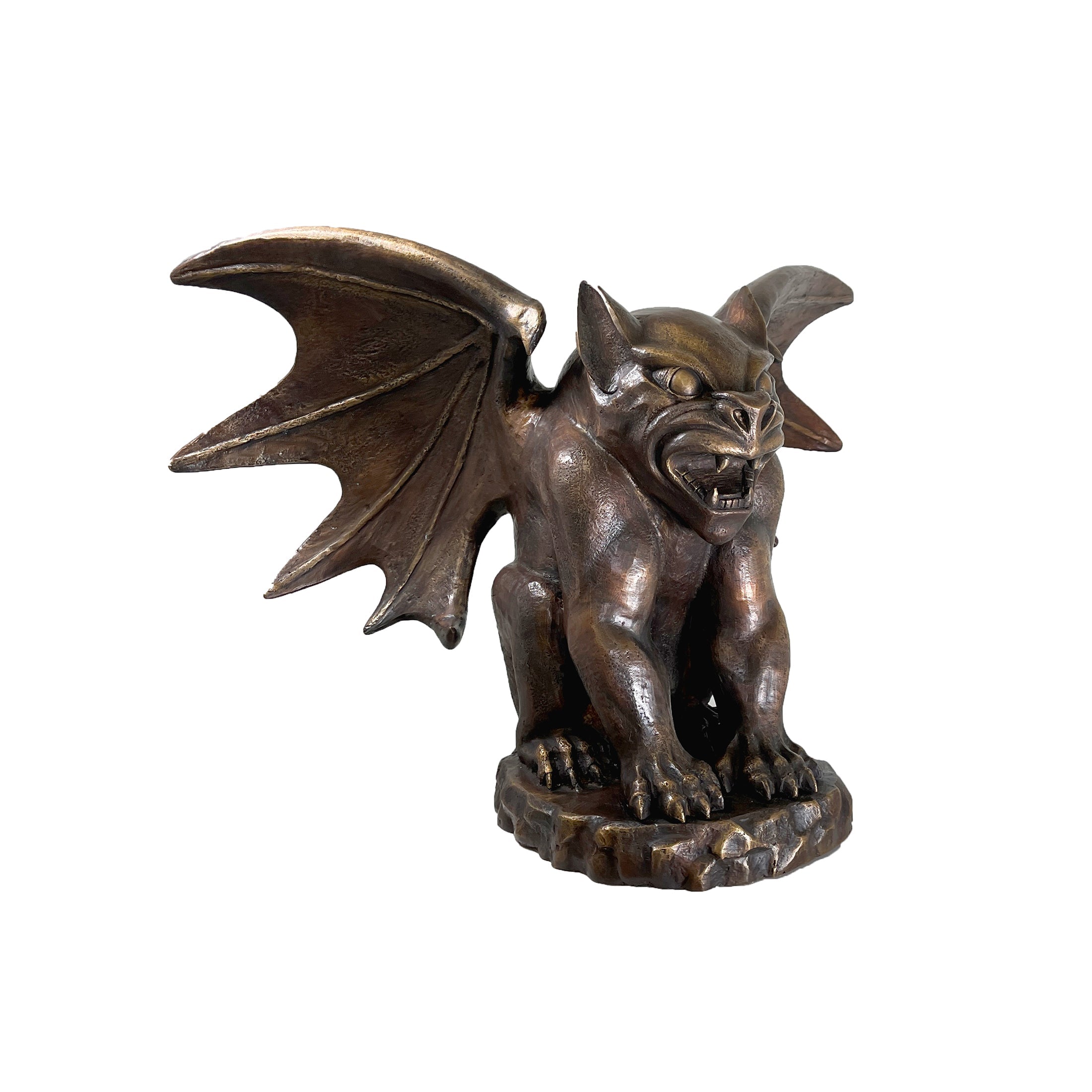 Gargoyle Bronze Statue - Gothic Tabletop Sculpture