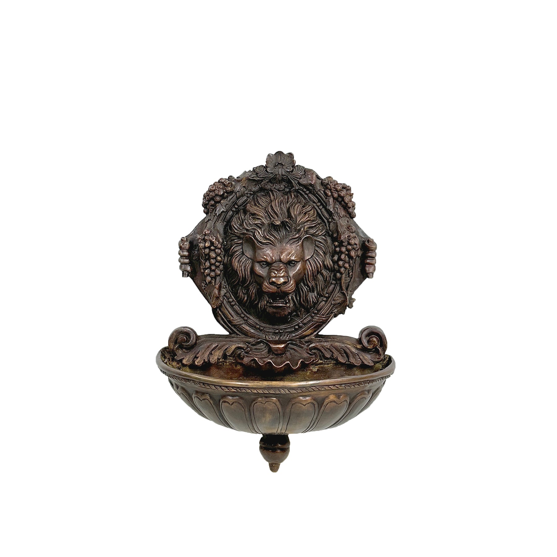 Bronze Recirculating Lion Head Wall Fountain