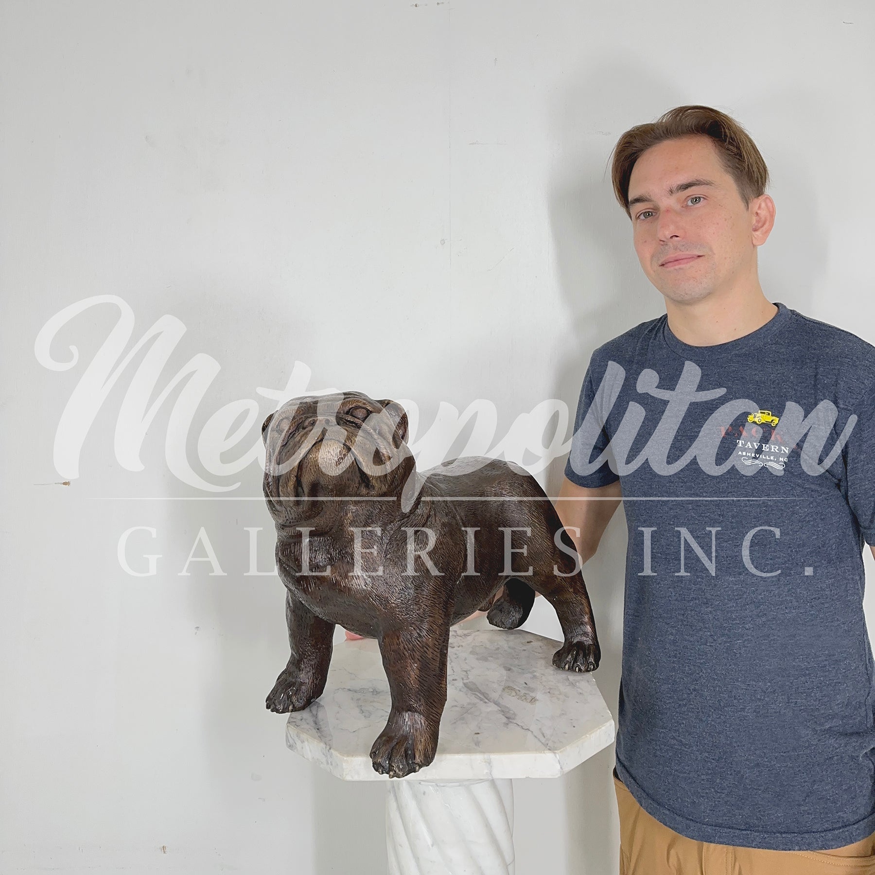 Bulldog Bronze Statue