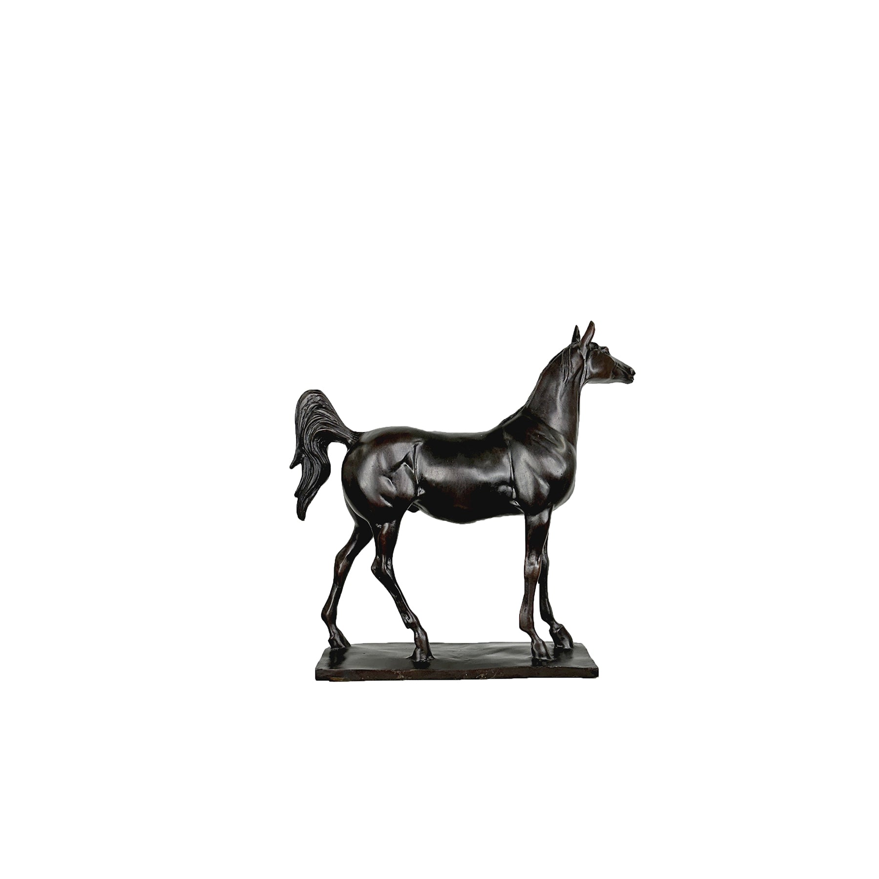 Standing Horse on Base Bronze Statue