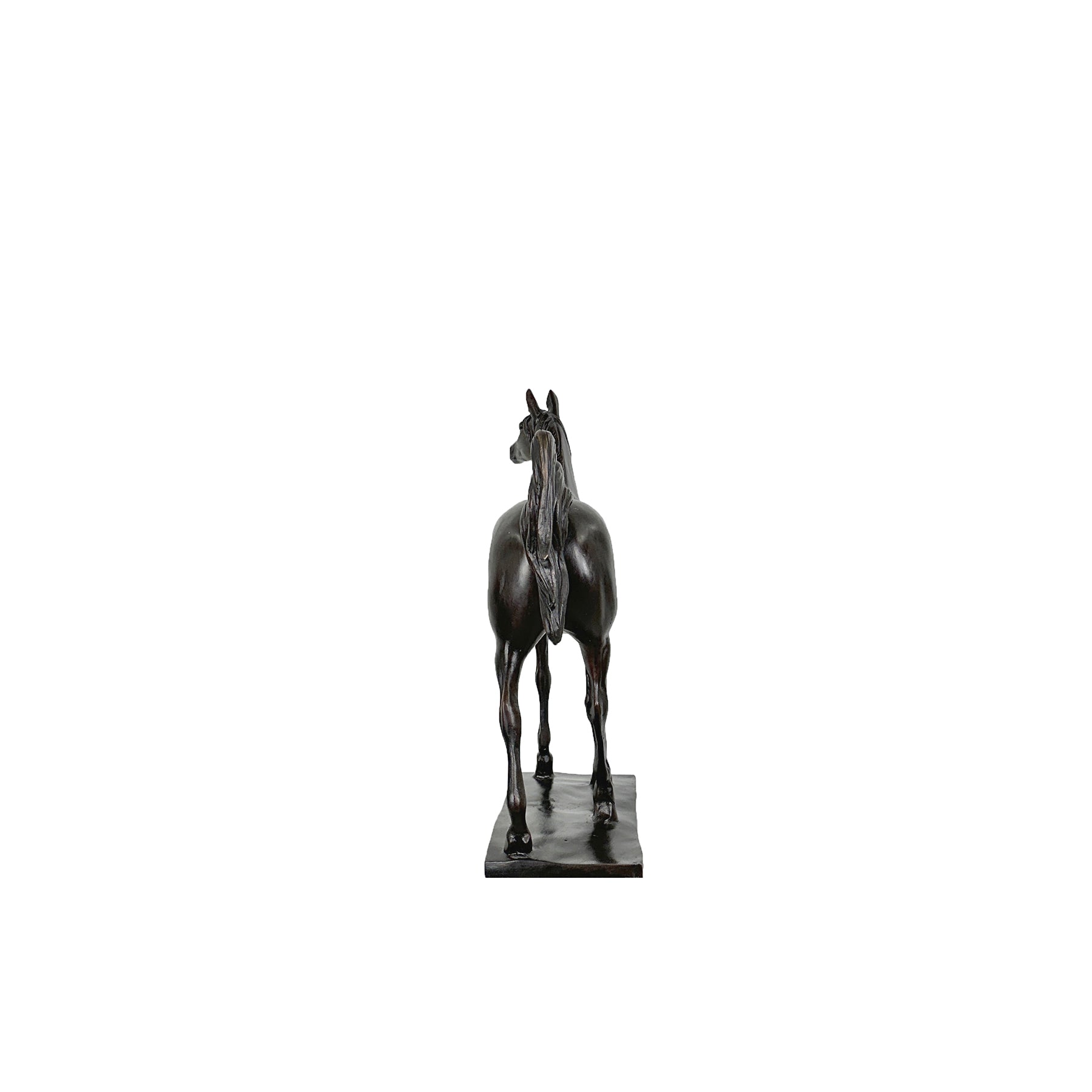 Standing Horse on Base Bronze Statue