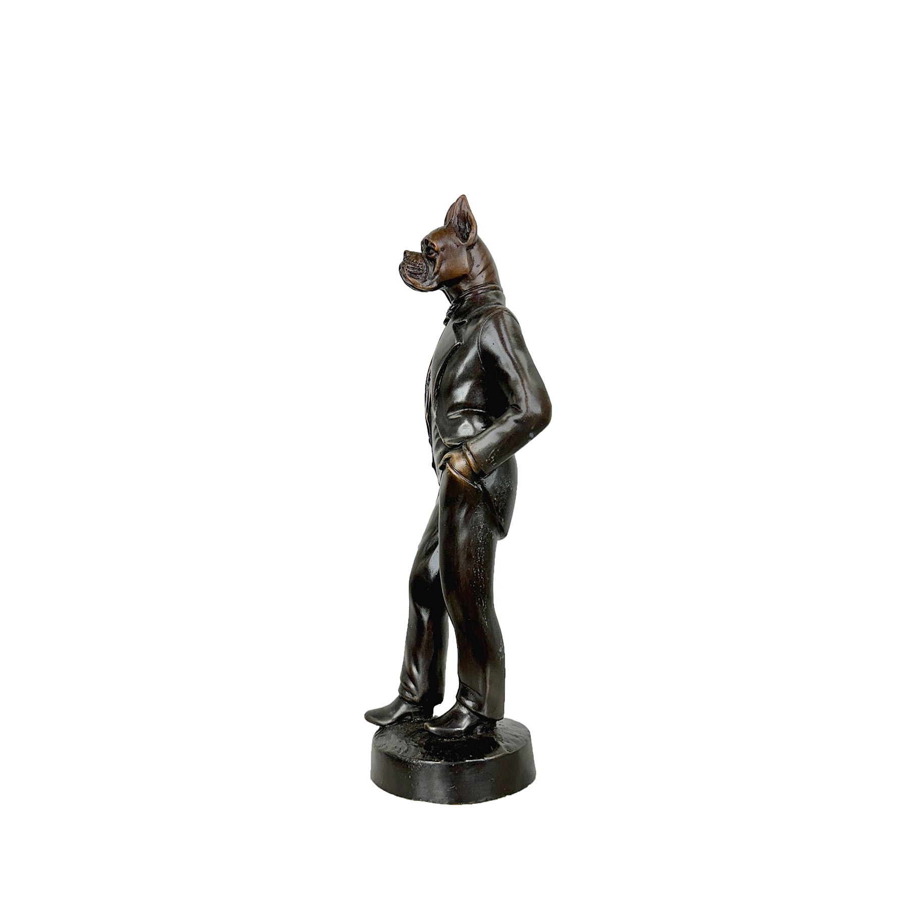 Standing Gentleman Boxer Bronze Statue