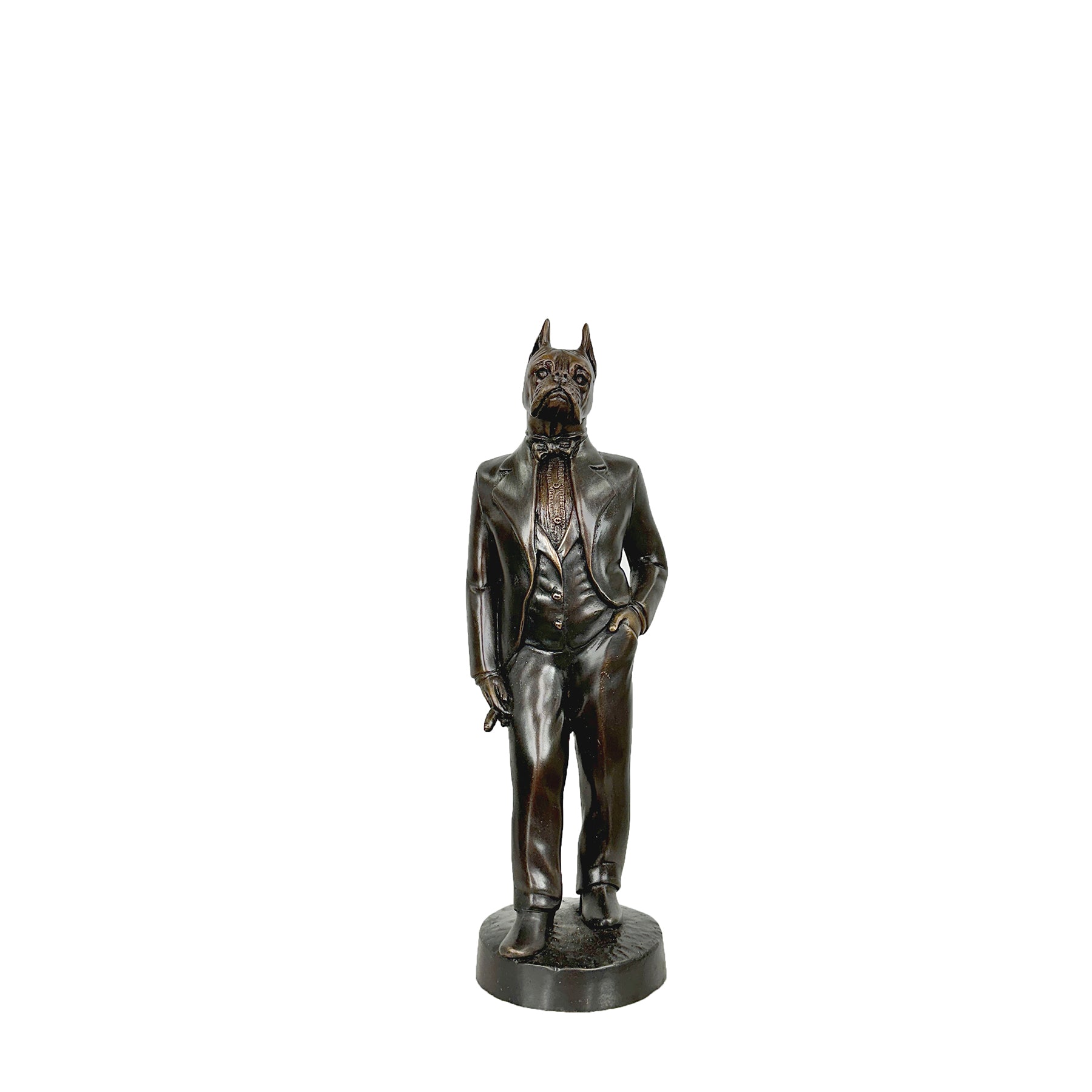 Standing Gentleman Boxer Bronze Statue