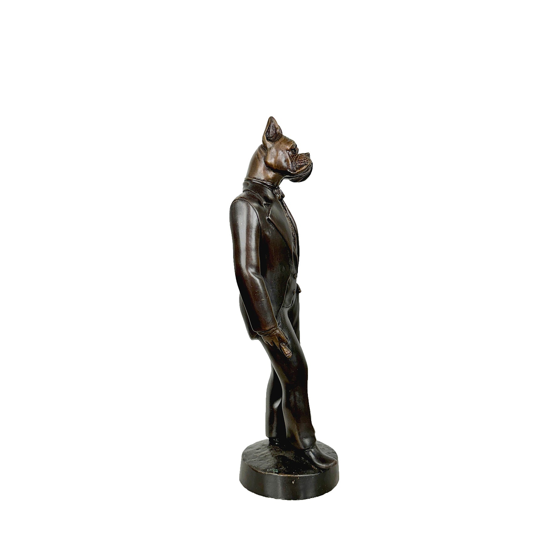 Standing Gentleman Boxer Bronze Statue