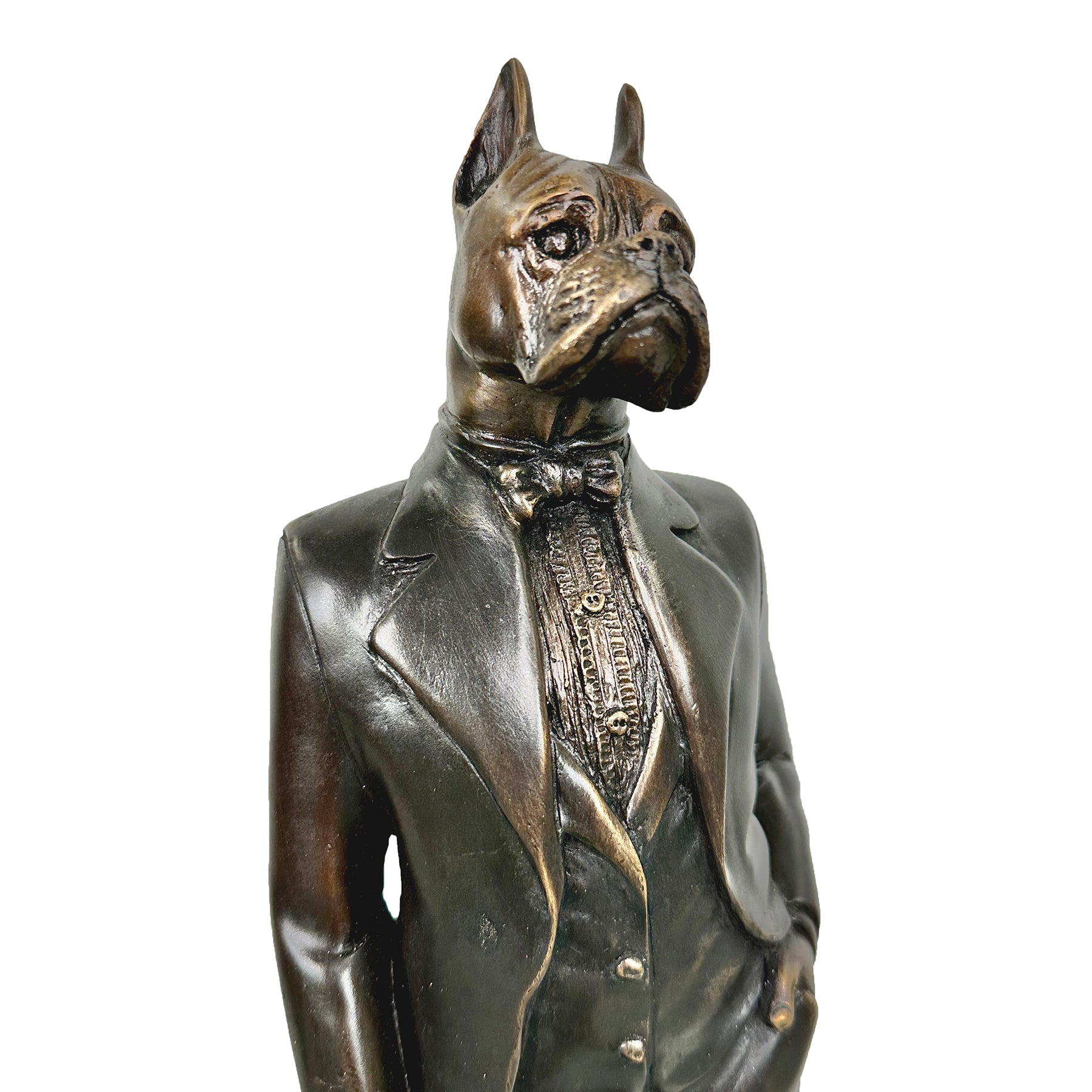 Standing Gentleman Boxer Bronze Statue