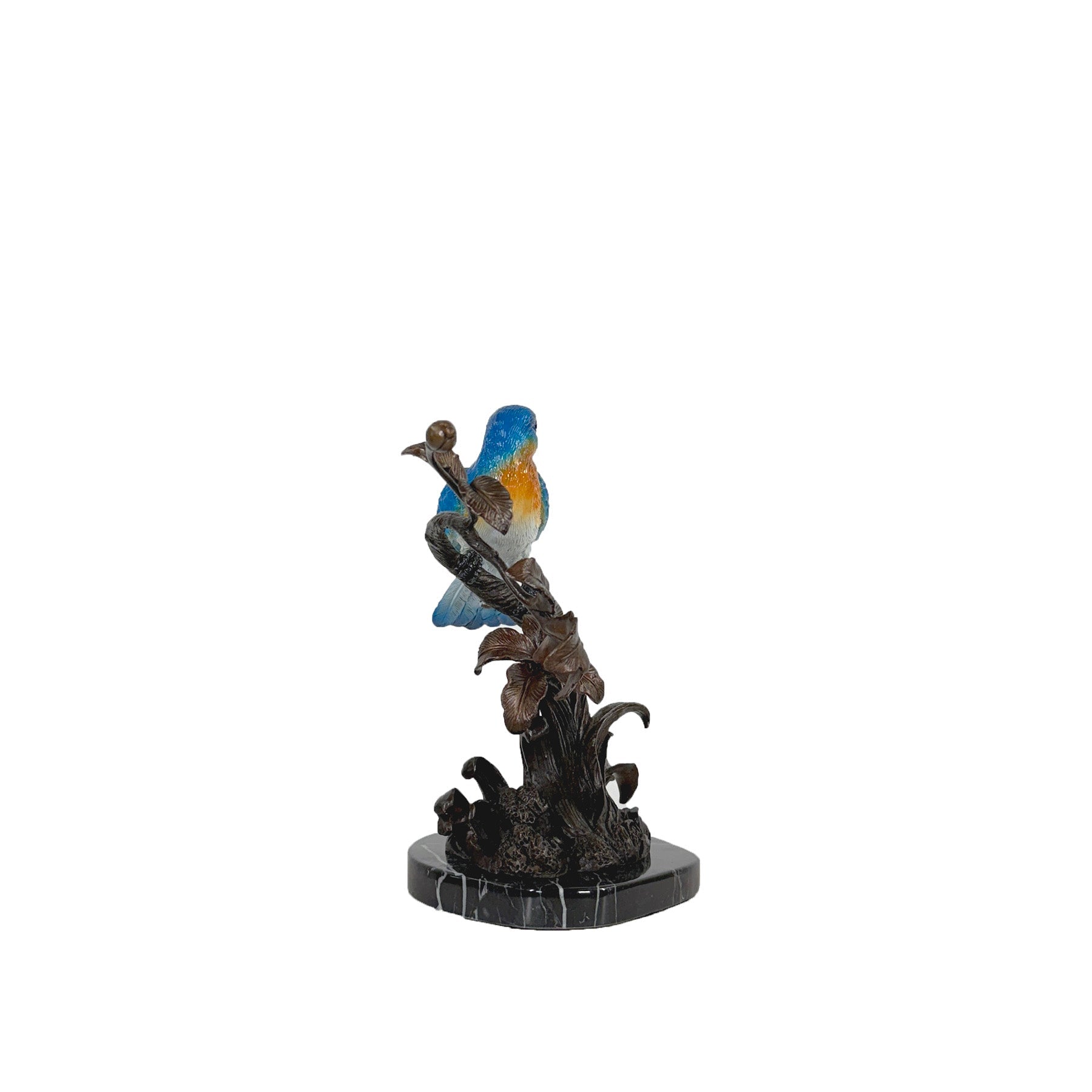 Bluebird on Branch Table-top Bronze Statue