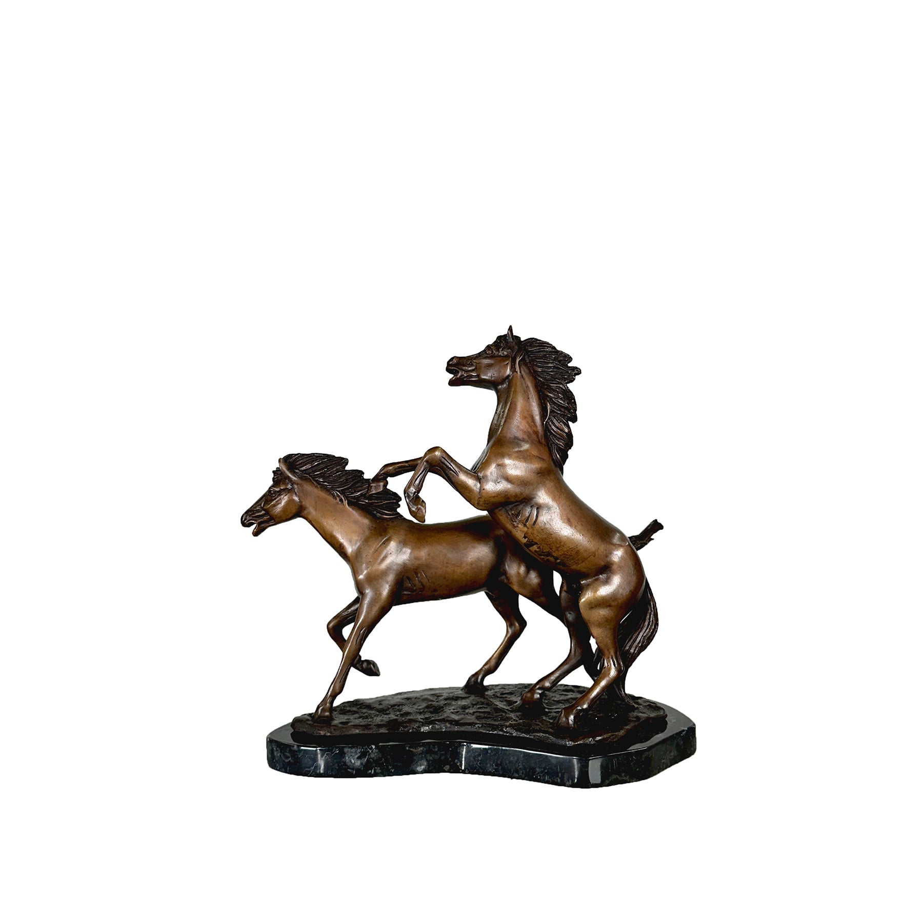 Two Horses Bronze Table-top Statue