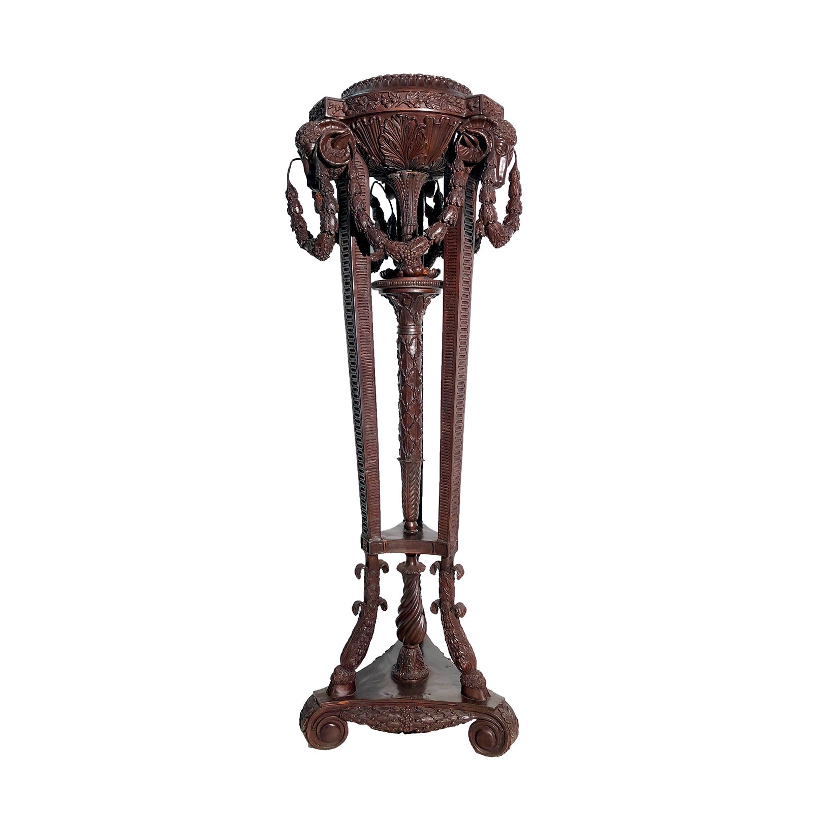 Rams Head Bronze Pedestal
