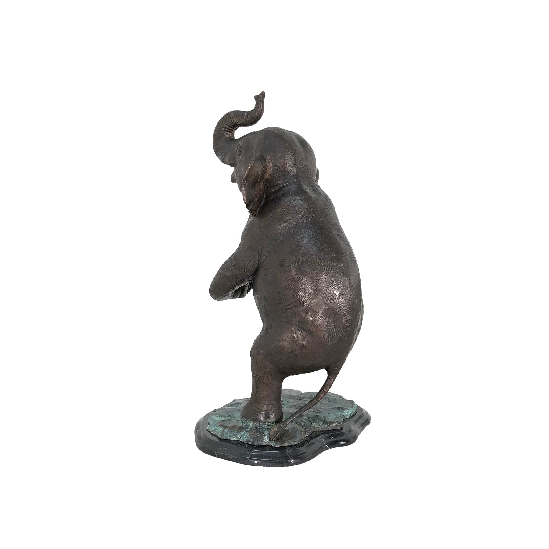 Elephant Playing Accordion Table-top Bronze Statue