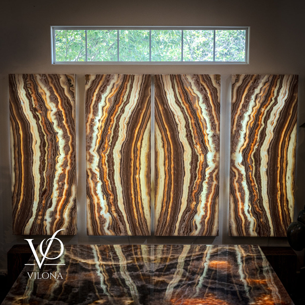 Sahara Onyx Wall Panels (Exotic Quad Set #4)