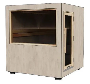 Thermasol Solaris - Tile Oak, 2-5 Person, Solar-Powered Outdoor Sauna