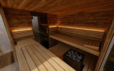 Thermasol Ombra - Lapacho Wood, 4-6 Person, Outdoor Sauna