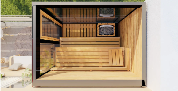 Thermasol Vera - Glass, 2-3 Person, Outdoor Sauna