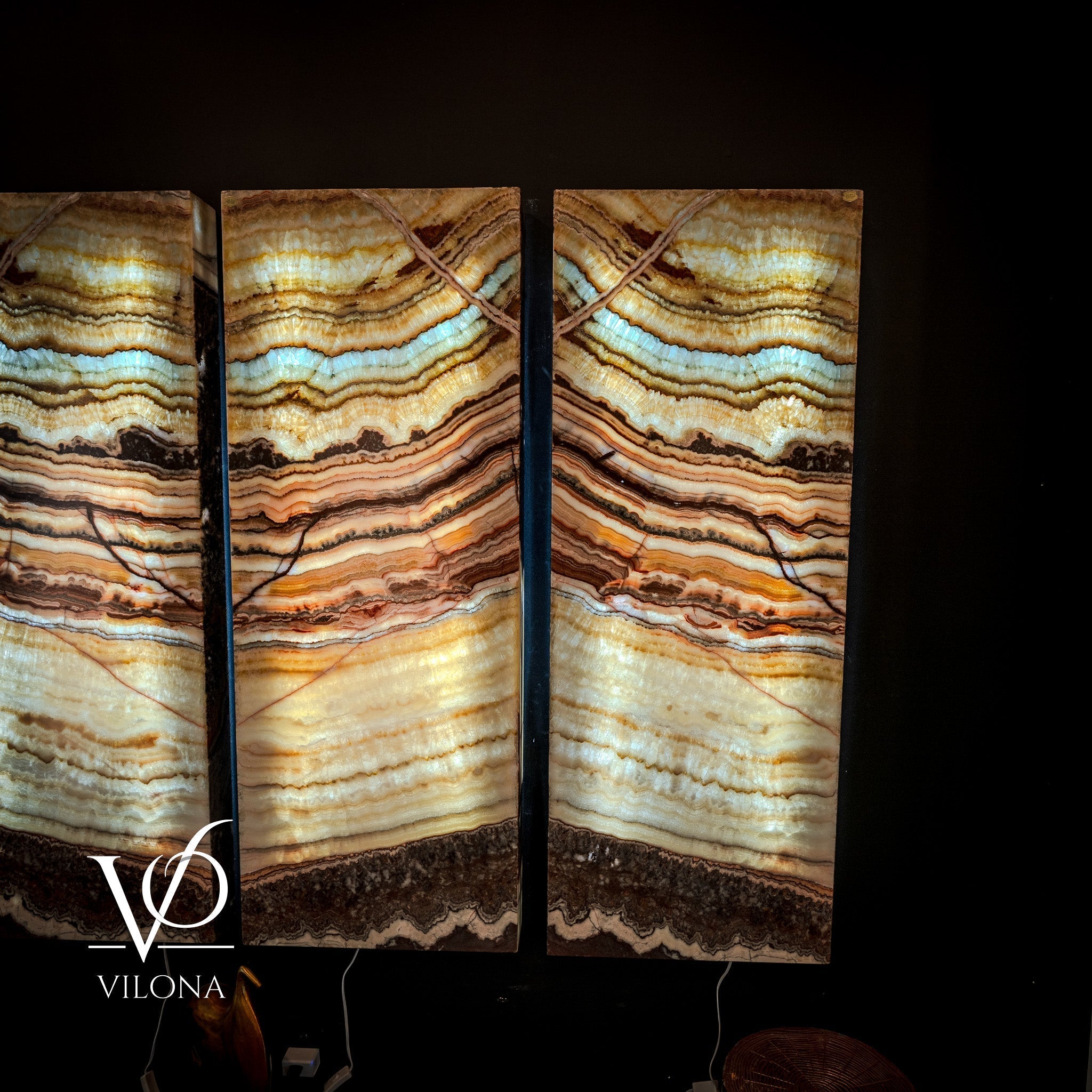 Aqua Onyx Wall Panels Quad (Set #3)