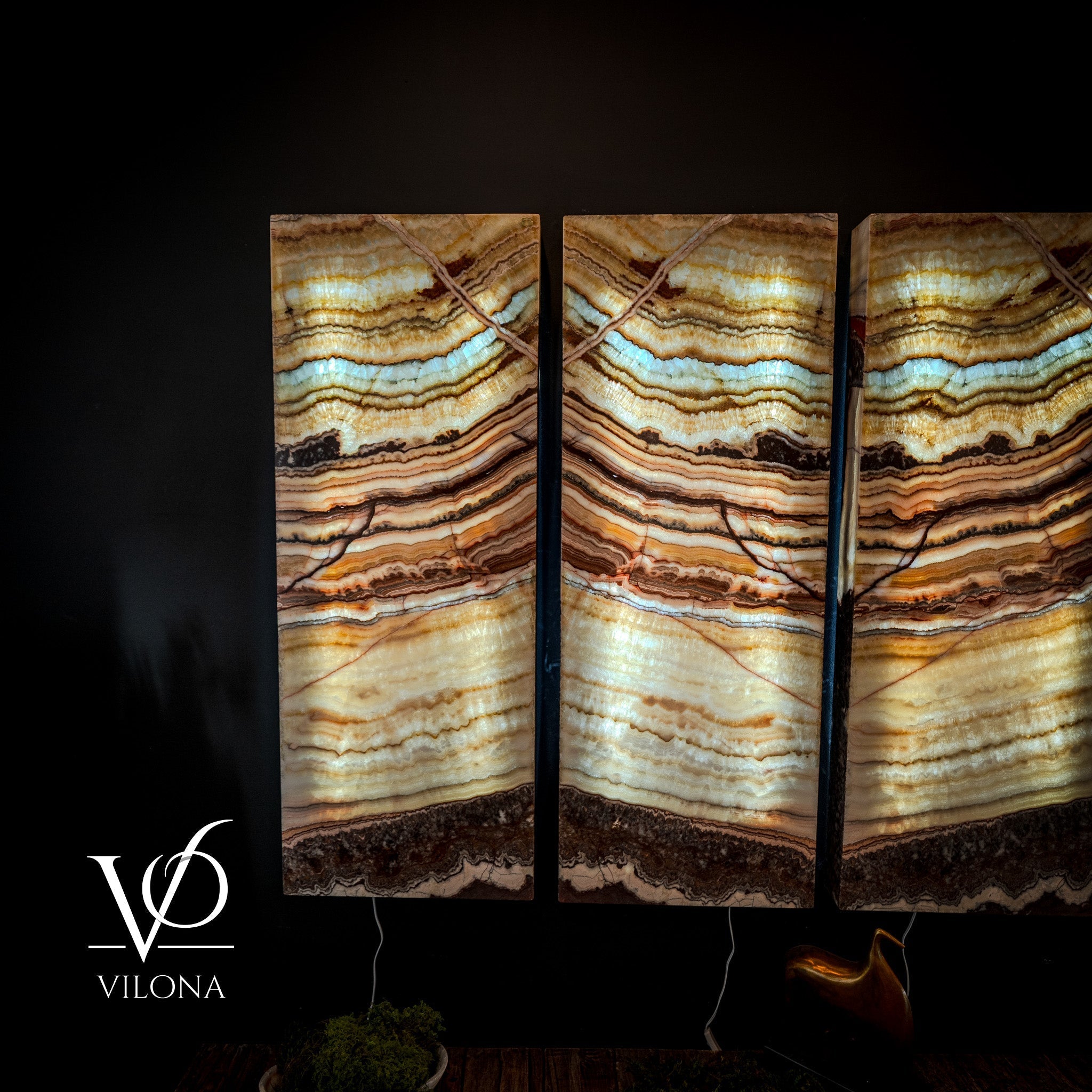 Aqua Onyx Wall Panels Quad (Set #3)