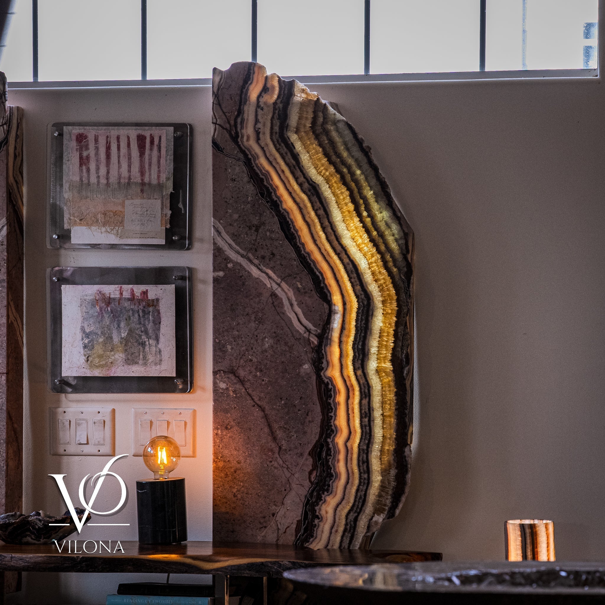 Aqua Onyx Wall Panels (Set #1 Live Edge)
