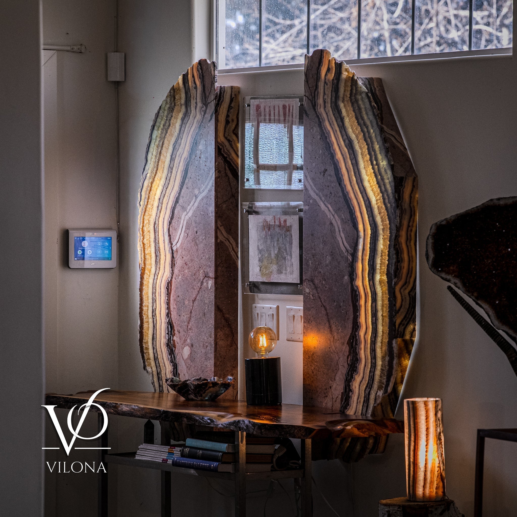 Aqua Onyx Wall Panels (Set #1 Live Edge)