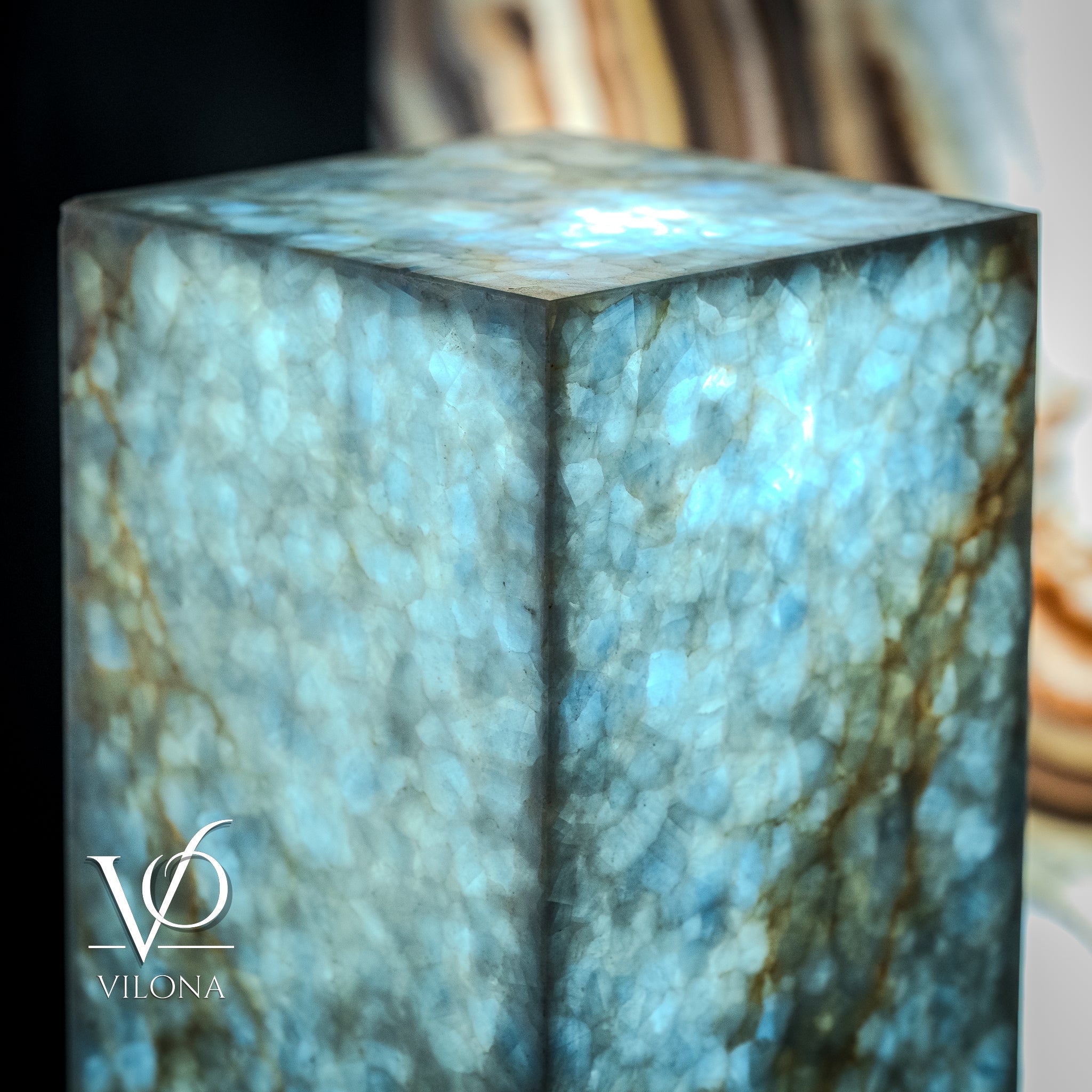 Arctic Onyx Floor Lamp - Medium - 51.5"H x 10"W - Square - #2