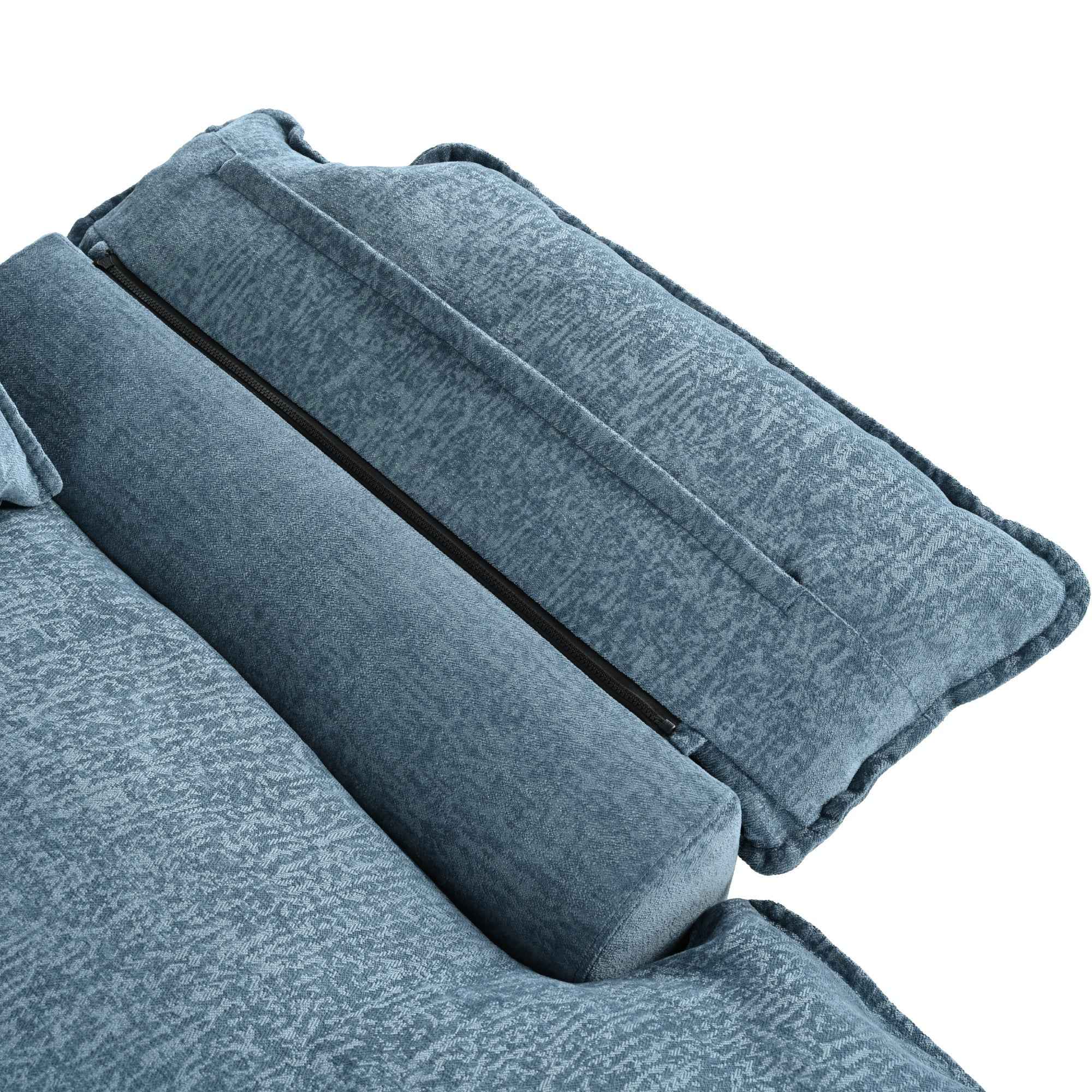 U-Shaped Chenille Sectional Sofa with Adjustable Armrest Pillows -