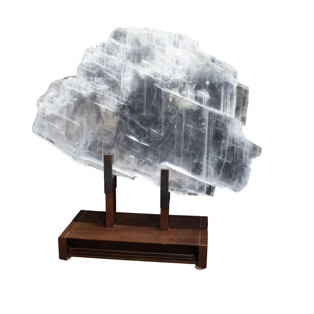 Selenite Crystal From Utah On Custom Stand