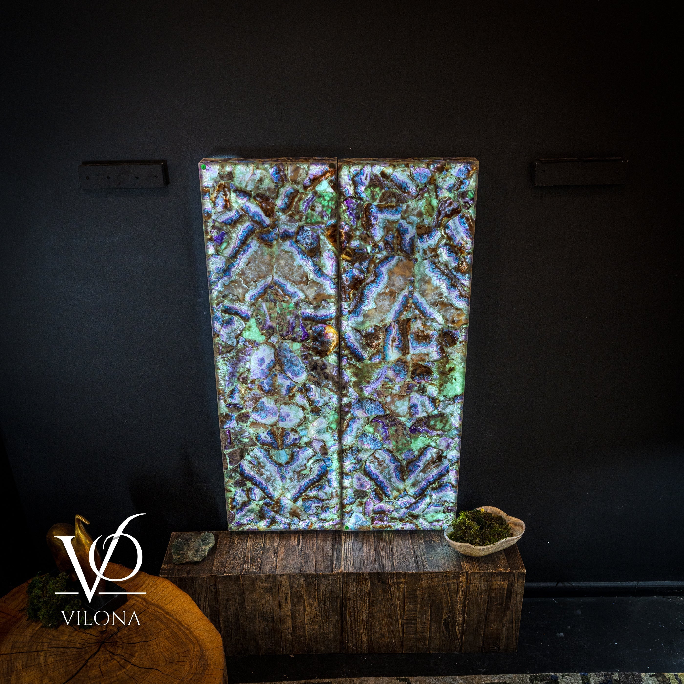 Collectors Grade Mosaic Fluorite Crystal Wall Panels