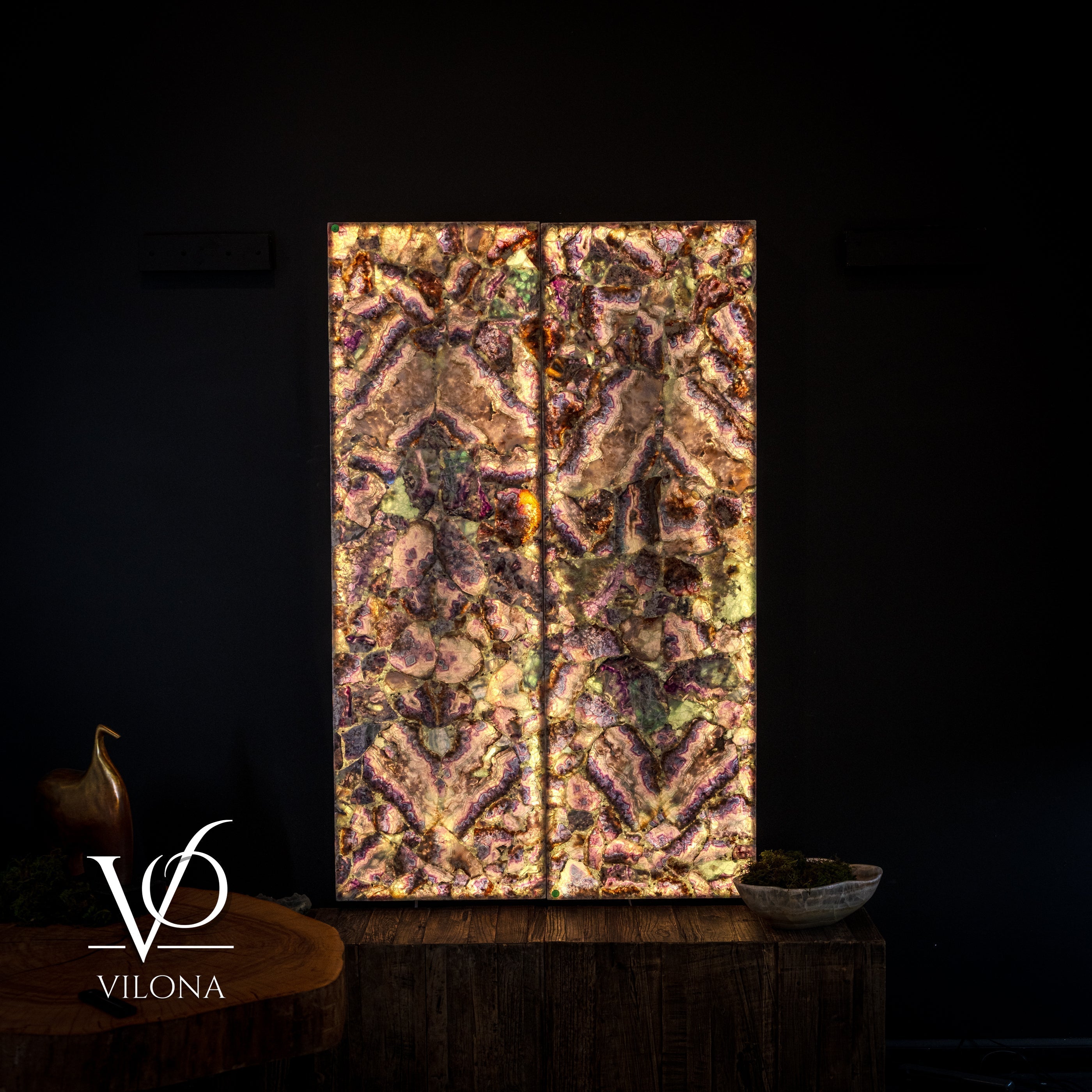 Collectors Grade Mosaic Fluorite Crystal Wall Panels