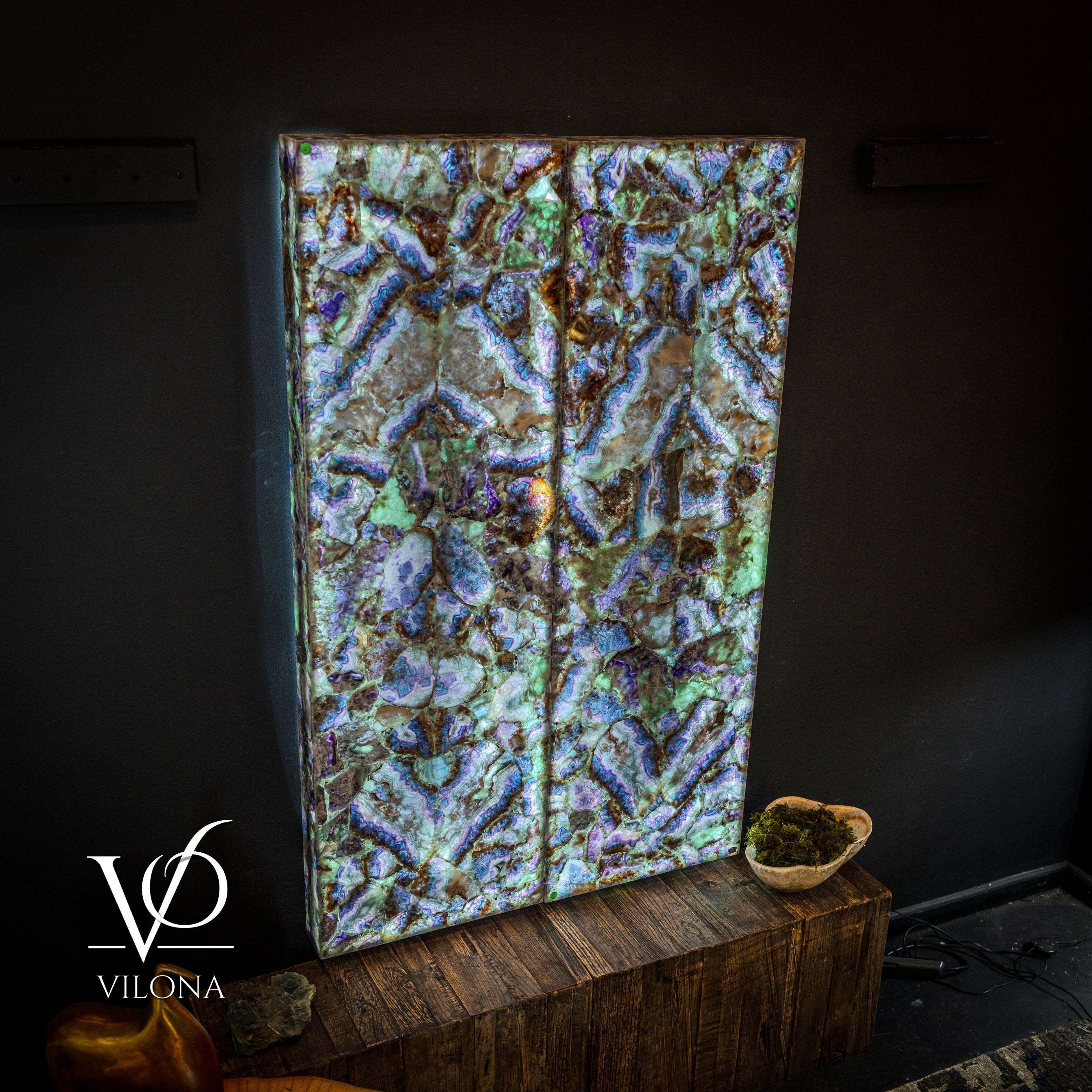 Collectors Grade Mosaic Fluorite Crystal Wall Panels
