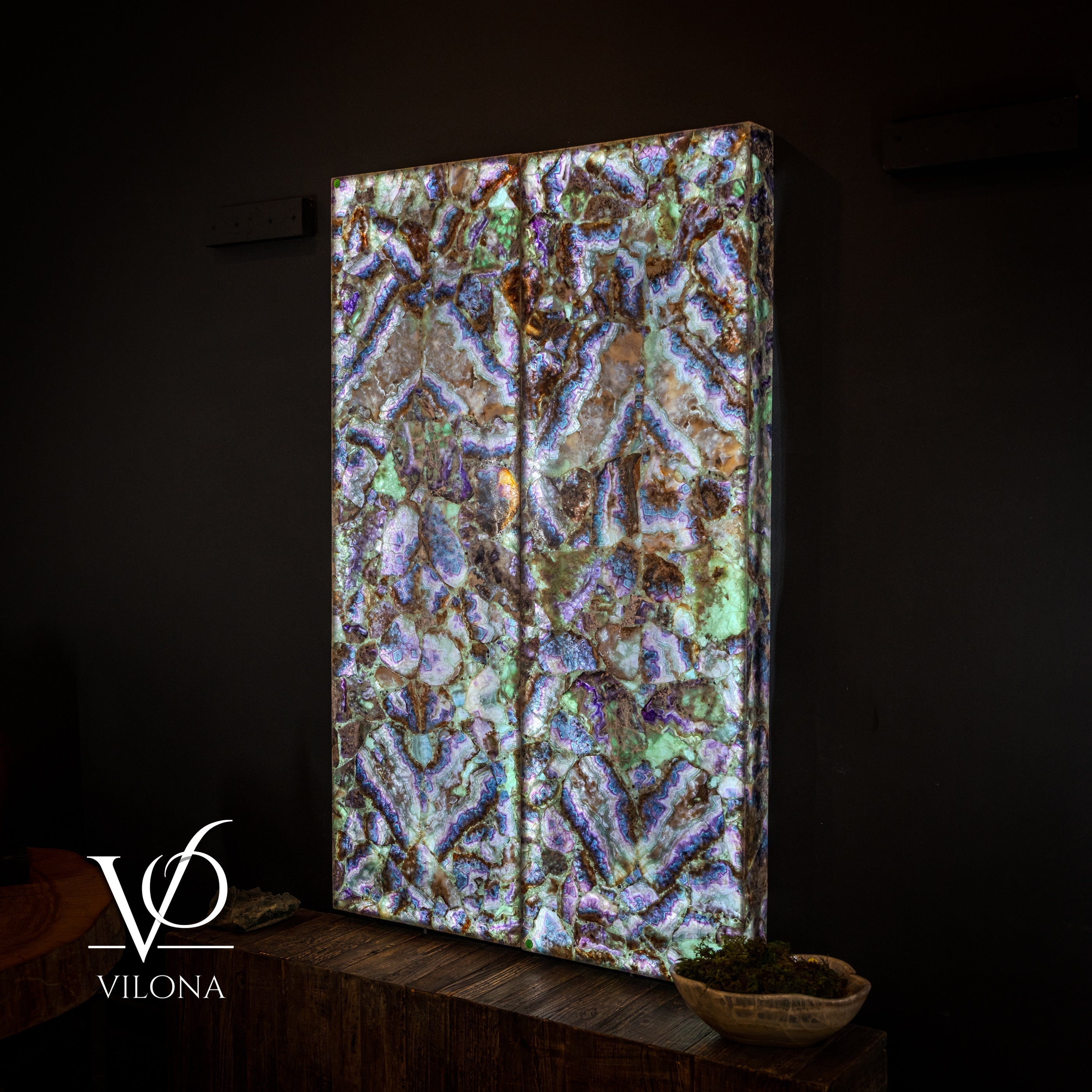 Collectors Grade Mosaic Fluorite Crystal Wall Panels