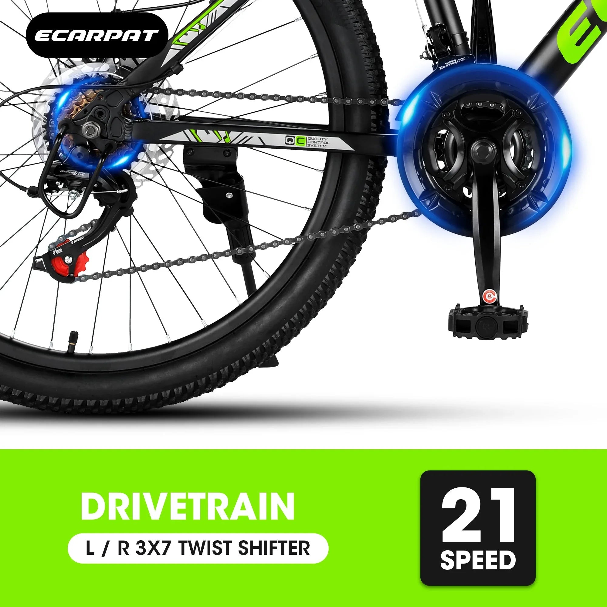 City-Cruizer – 24" Carpat™ ALUMINIUM Mountain Bike (21-Speed,