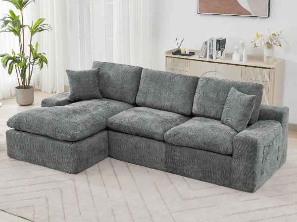 Cloud Sectional Sofa 107.9' Upholstered Sofa Couch with Double-layer