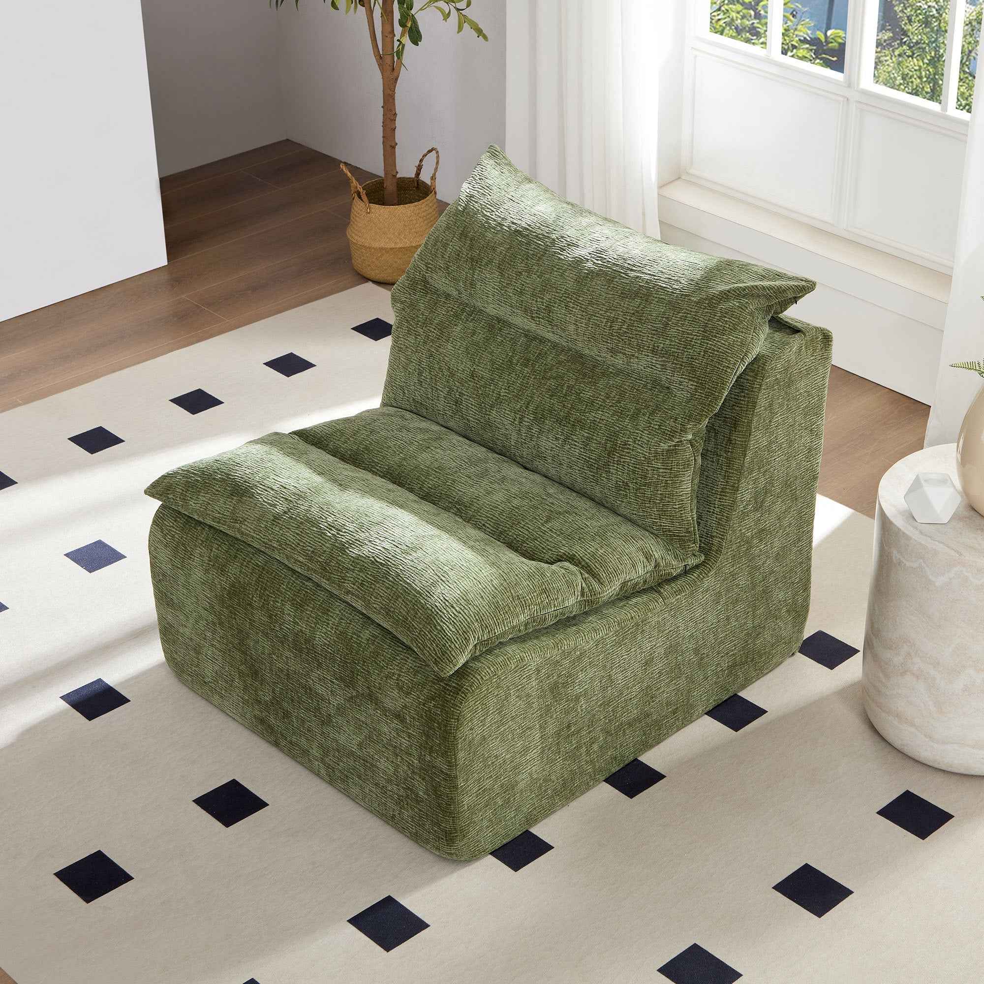 3 Seat Chair Sofa Lounge Chair With Backrest Fully Compressed Sofa