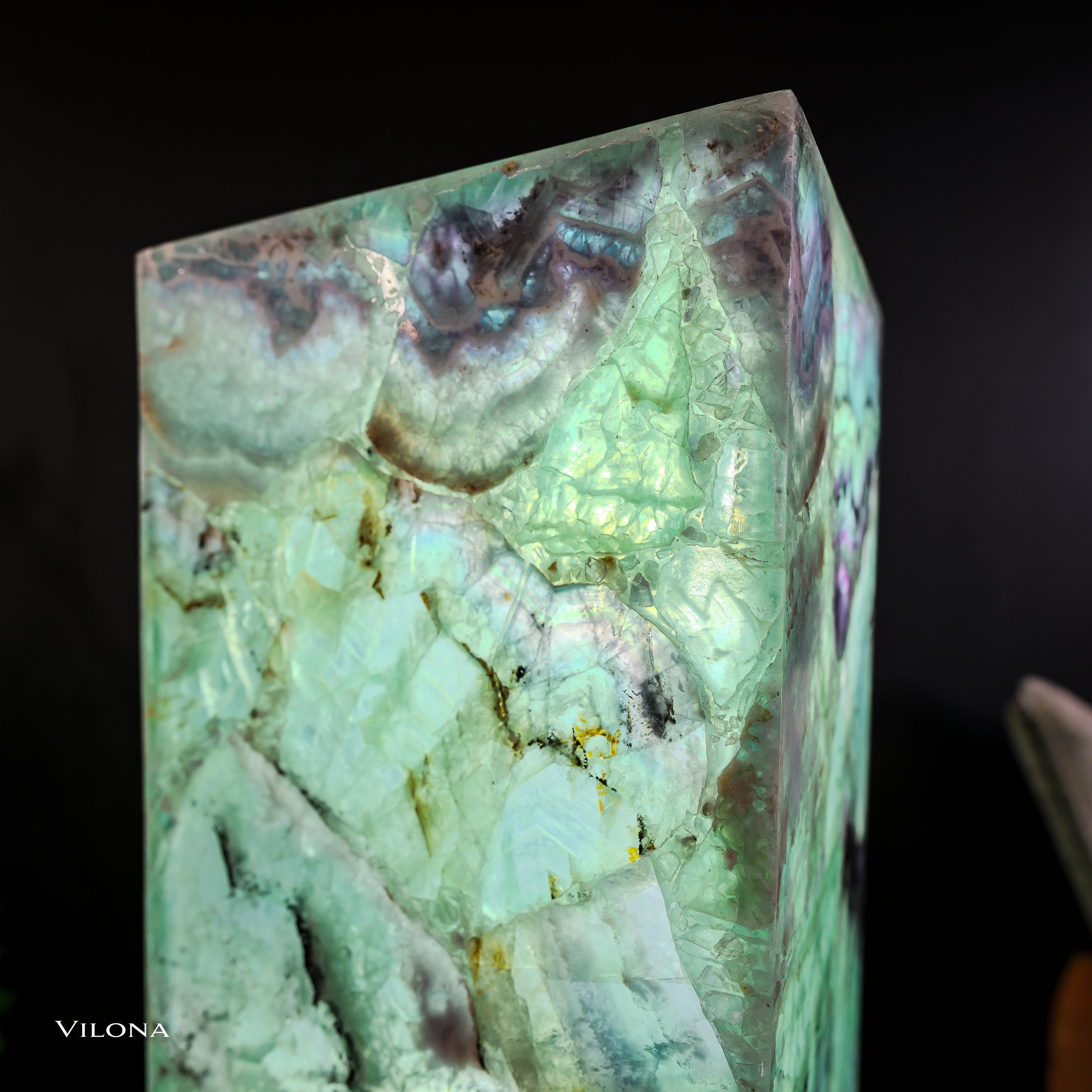 Fluorite Floor Lamp - Medium - 47"H x 8"W - Square (13/19)