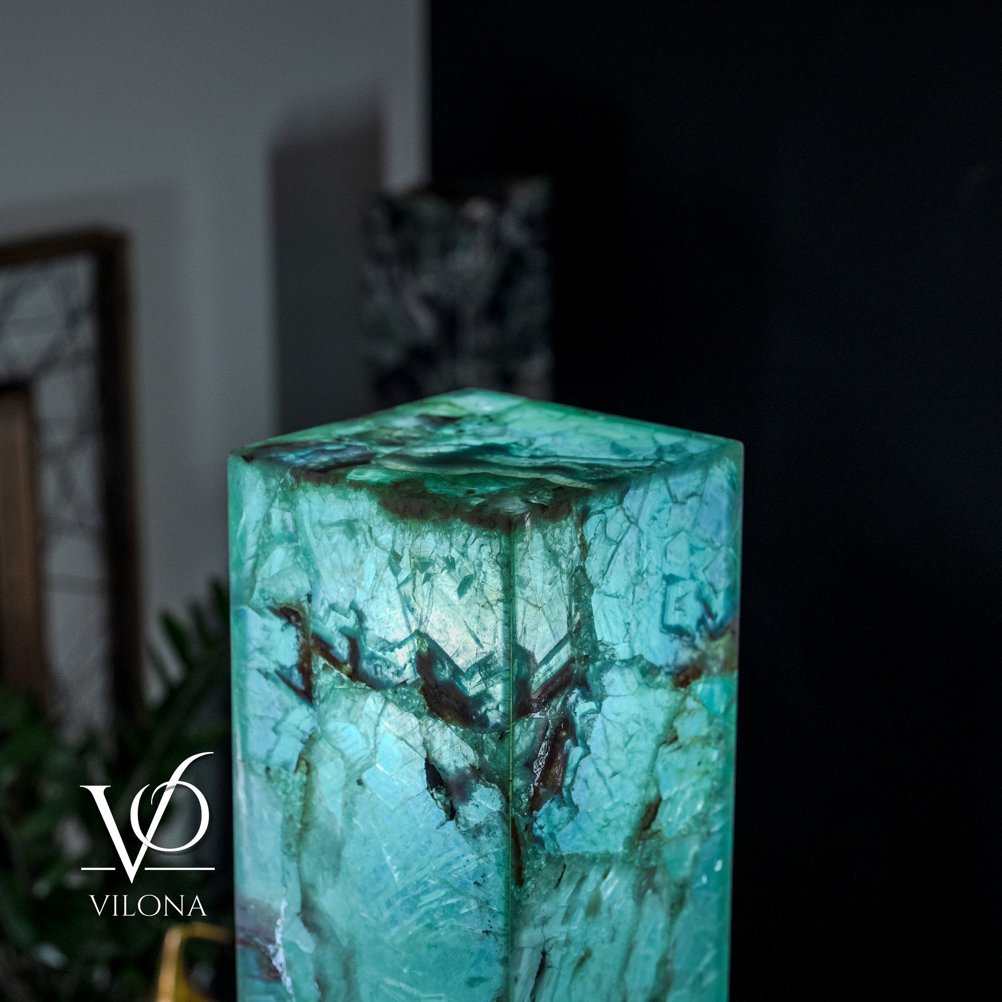 Fluorite Floor Lamp - Medium - 43.5"H x 8"W - Square - #6